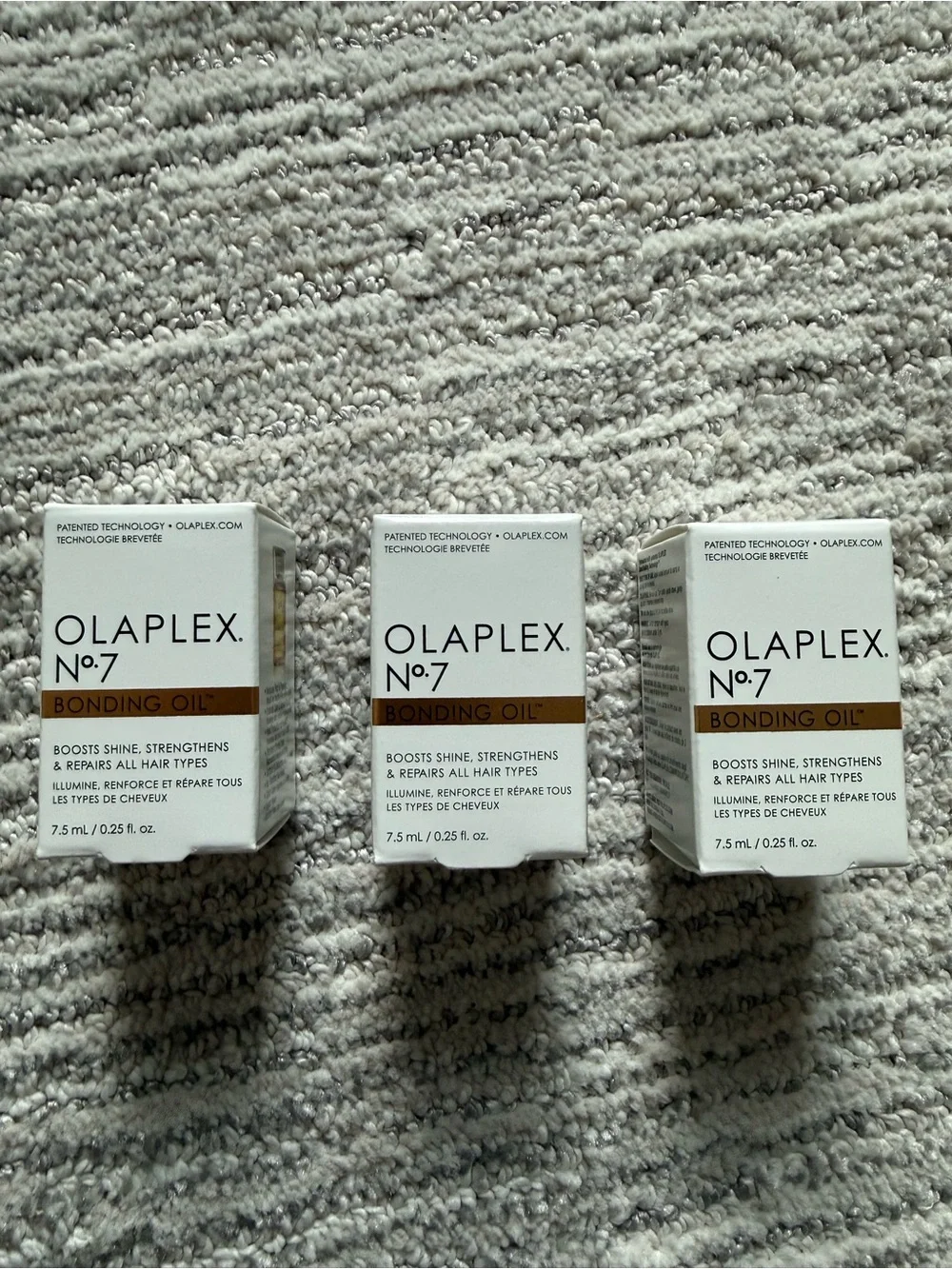 NIB Olaplex No.7 Bonding Oil – Nourishing Hair Treatment 3 Travel Size .25 fl oz